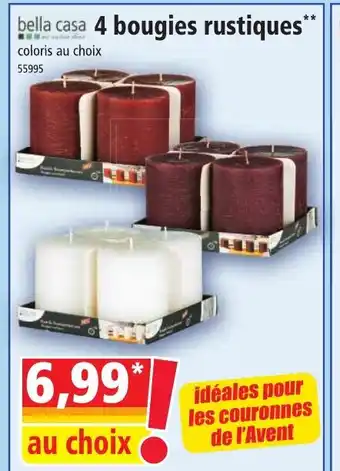 Norma 4 bougies rustiques offre