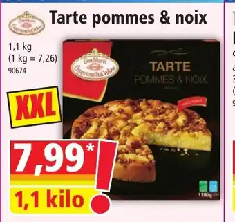 Norma Tarte pommes & noix offre