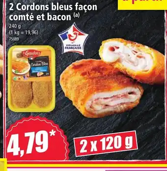 Norma 2 Cordons bleus façon comté et bacon (a) offre