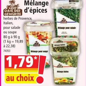 Norma Mélange OASE DER d'épices offre