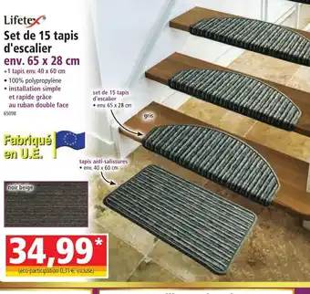 Norma set de 15 tapis d'escalier offre