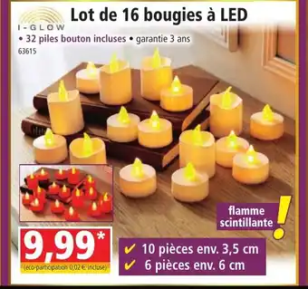 Norma Lot de 16 bougies à LED offre