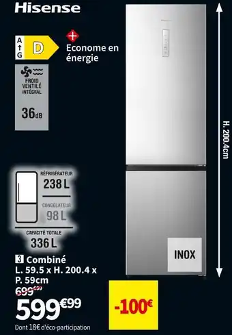Conforama Hisense réf. combiné rb440n4acd offre
