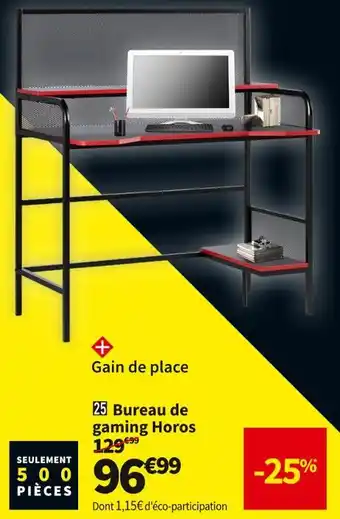Conforama Bureau gaming 100 cm horos offre