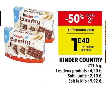 Supeco Kinder kinder country offre
