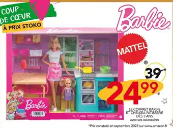 Stokomani Mattel / barbie le coffret barbie et chelsea patisserie offre