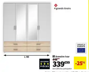 Conforama Armoire ivar offre
