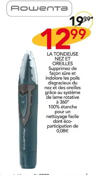Stokomani Rowenta la tondeuse nez et oreilles offre