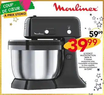 Stokomani Moulinex le robot multifonction 300w, 4l offre