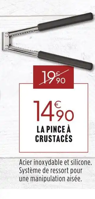 Culinarion Oxo la pince à crustacés offre