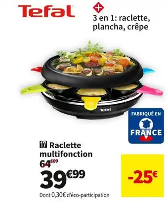 Conforama Tefal raclette multifonction re123810 offre