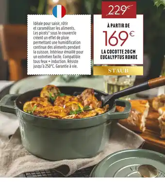 Culinarion Staub la cocotte 20 cm eucalyptus ronde offre