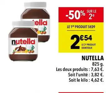 Supeco Ferrero nutella offre