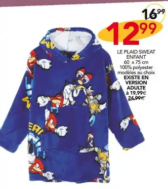 Stokomani Le plaid sweat enfant offre
