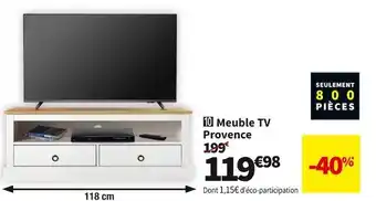 Conforama Meuble tv bas à poser 118 cm provence offre