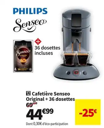 Conforama Philips cafetière senseo original + 36 dosettes hd7806/53 offre