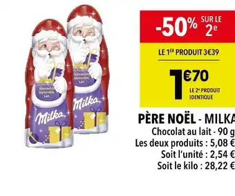 Supeco Milka père noël offre