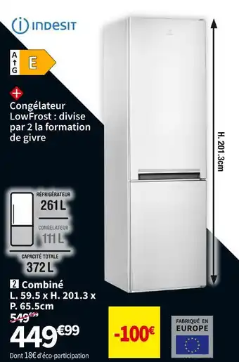 Conforama Indesit réf. combiné li9s2ew offre