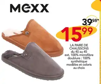 Stokomani Mexx la paire de chaussons offre