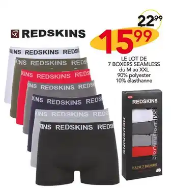 Stokomani Redskins le lot de 7 boxers seamless offre