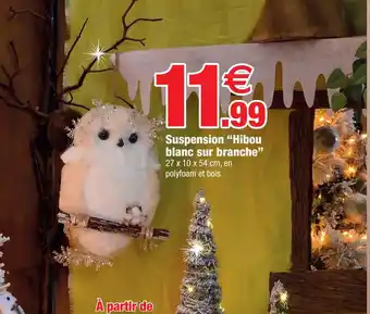 Bazarland Suspension "Hibou blanc sur branche offre