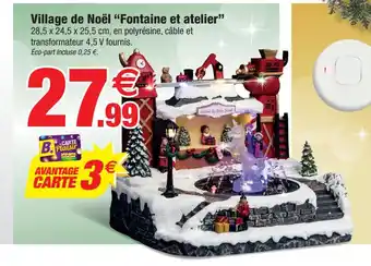 Bazarland Village de Noël "Fontaine et atelier offre