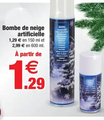 Bazarland Bombe de neige artificielle offre