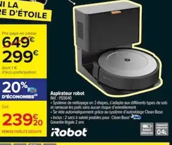 Carrefour Aspirateur robot offre