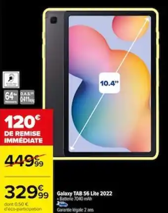 Carrefour Galaxy TAB 56 Lite 2022 offre