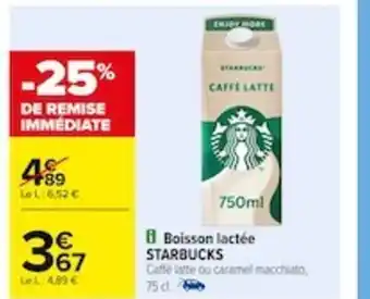 Carrefour Boisson lactee starbucks offre