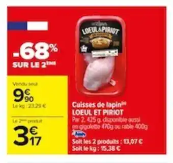 Cuisses de lapin LOEUL ET PIRIOT