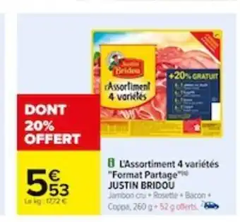 Carrefour L'Assortiment 4 variétés "Format Partage" offre