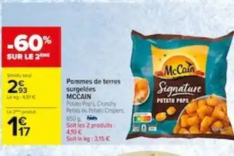 Pommes de terres surgelées MCCAIN