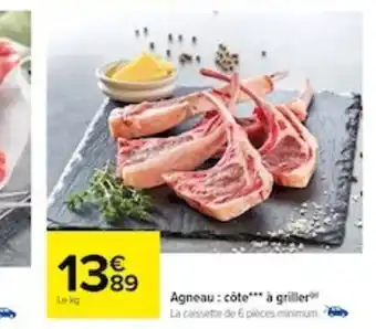 Carrefour Agneau cote a griller offre
