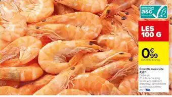Carrefour Crevette rose cuite ASC offre
