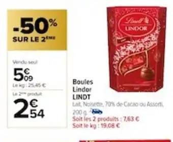 Carrefour Boules Lindor offre