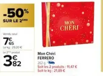 Carrefour Mon Cheri FERRERO offre