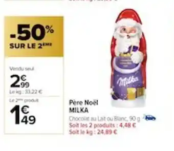 Carrefour Pate noel milka offre