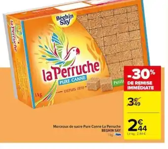 Carrefour Morceaux de sucre Pure Canne La Perruche offre