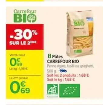 Carrefour Pátes CARREFOUR BIO offre