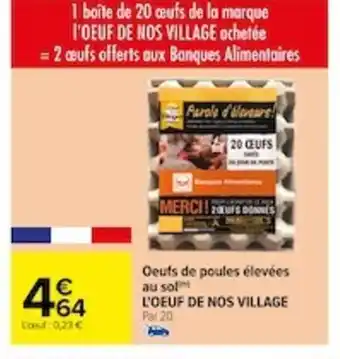 Carrefour Oeufs de poules élevées au sol offre