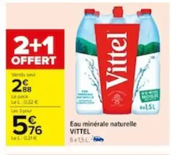 Carrefour Eau minérale naturelle VITTEL offre