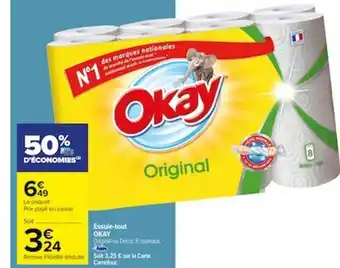 Carrefour Essuie-tout OKAY offre