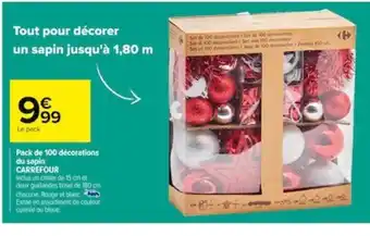 Carrefour Pack de 100 décorations du sapin CARREFOUR offre