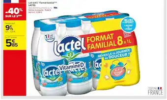 Carrefour Lait U.H.T. "Format familial™ LACTEL offre