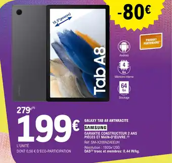 GALAXY TAB A8 ANTHRACITE SAMSUNG