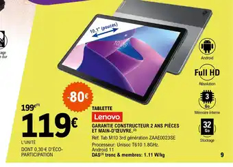 E.Leclerc TABLETTE Lenovo. offre