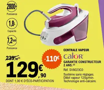 E.Leclerc CENTRALE VAPEUR offre