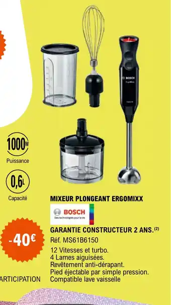 E.Leclerc MIXEUR PLONGEANT ERGOMIXX offre