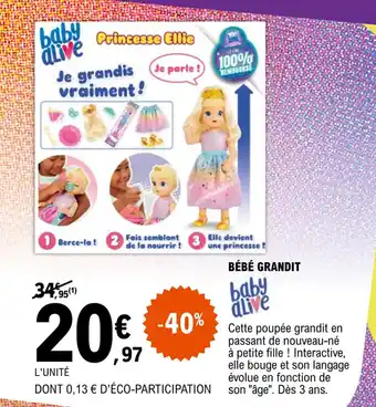 E.Leclerc BÉBÉ GRANDIT offre